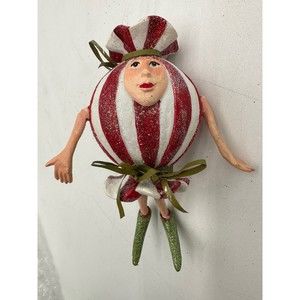 VTG PATIENCE BREWSTER CHRISTMAS KRINKLES PEPPERMINT TWIST Ornament 4.5” HTF